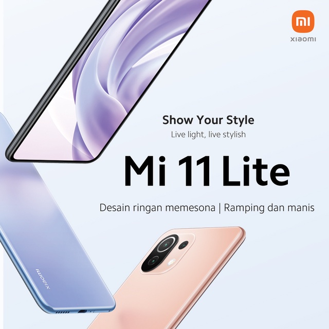 Xiaomi Mi 11 Lite 6GB / 64GB | 6GB / 128GB | 8GB / 128GB - Garansi Resmi 1 Tahun