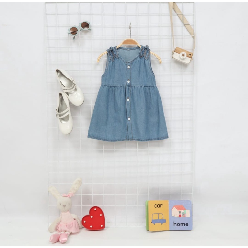 DRESS JEANS CLLEO/DRESS JEANS ANAK PEREMPUAN/DRESS JEANS ANAK GEMES/Baju anak perempuan