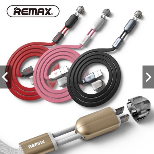 Remax 2 in 1 Cable Data &amp; Charging Binary Magnetic At The Same Time Magnet Iphone dan Android