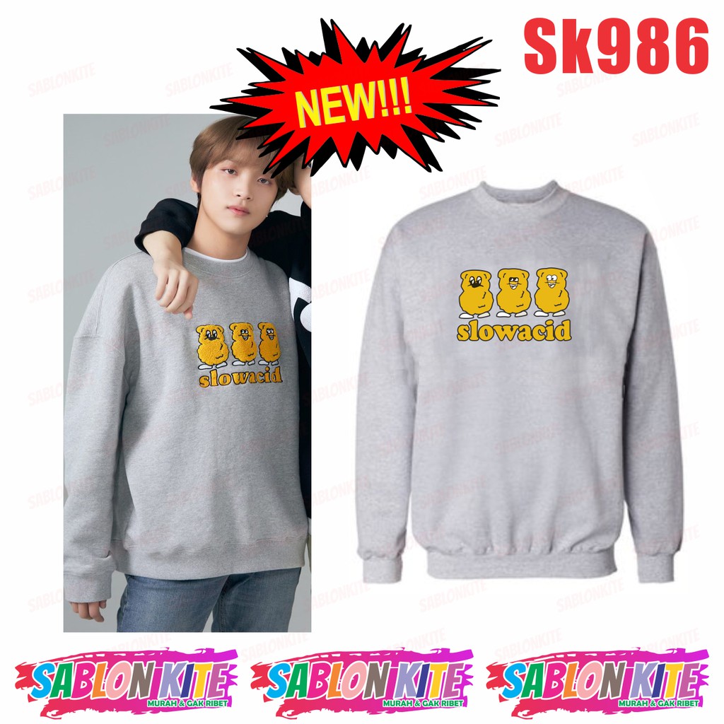 MURAH!!! SWEATER HAECHAN NCT DREAM SLOW SK986 UNISEX COMBED 30S