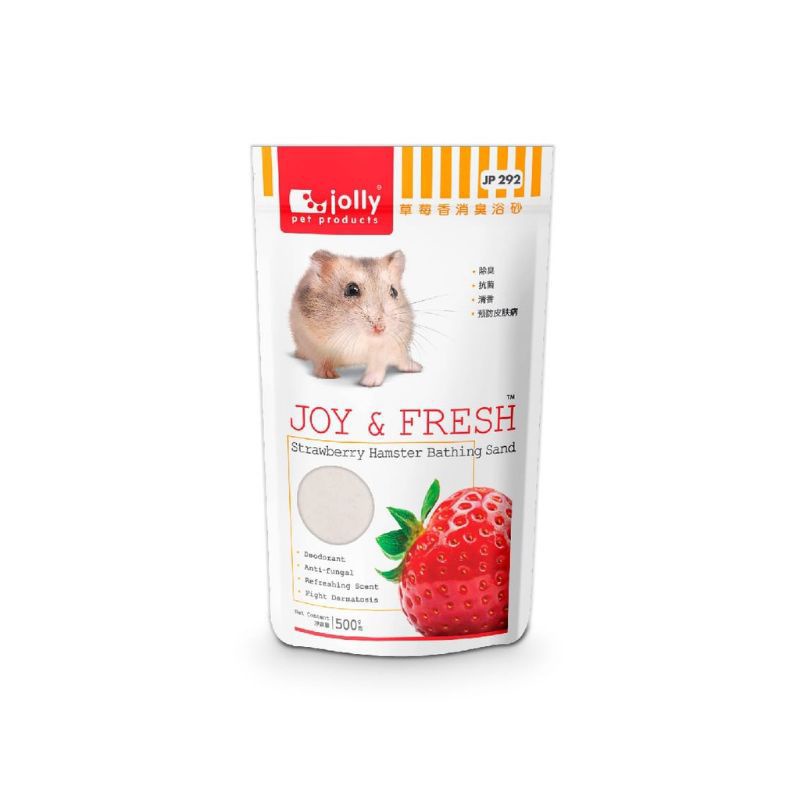 Pasir Mandi Hamster Jolly Strawberry &amp; Mint Hamster Bathing Sand 500gr