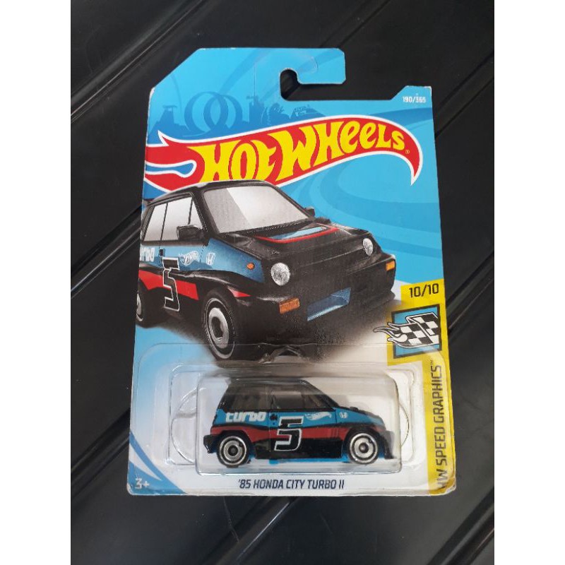 Hotwheels 85 HONDA CITY TURBO II hitam hw SPEED GRAPHICS