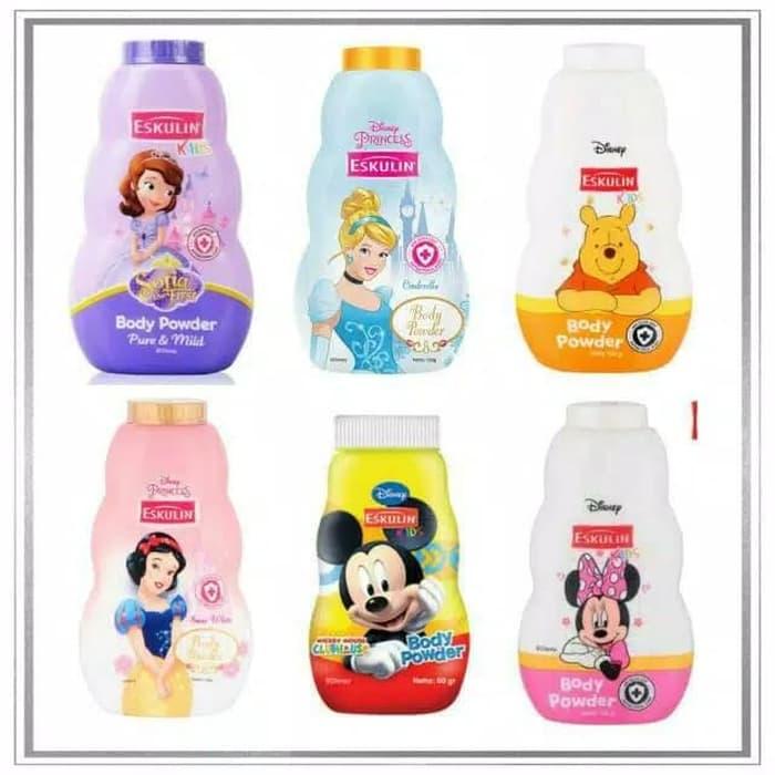 BISA COD - ESKULIN KIDS BODY POWDER PRINCESS CINDERELLA 75gr