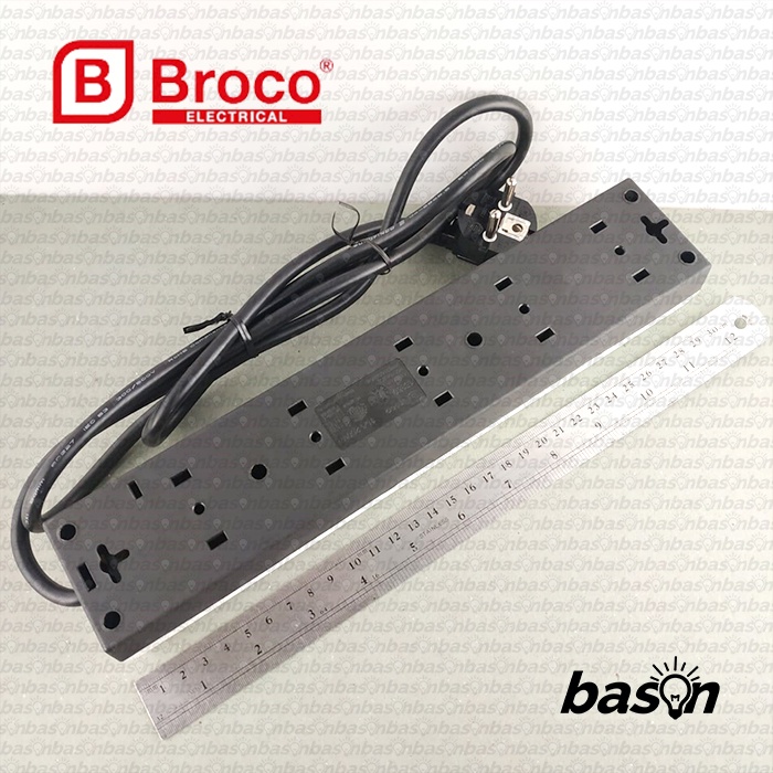 BROCO 15350 KP - Stop Kontak 5 Lubang 16A Arde , Kabel 1.5 meter &amp; CP