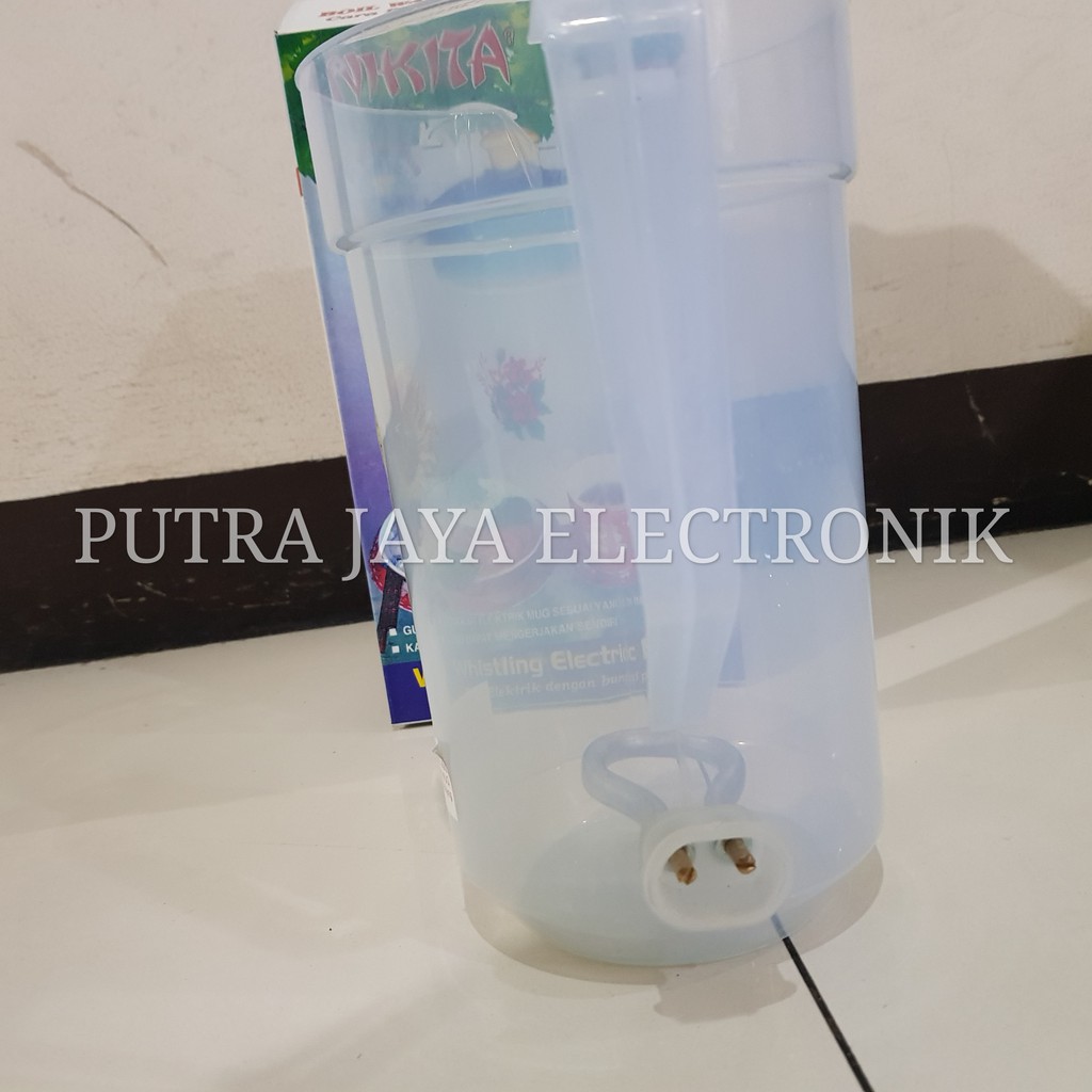 TEKO PEMANAS AIR LISTRIK PLASTIK 2LT NIKITA (BUNYI) + KABEL