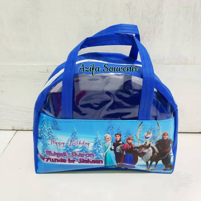 Tas Souvenir Ulang Tahun Goodie Bag Ultah Custom model Busur Printing Full Color-3