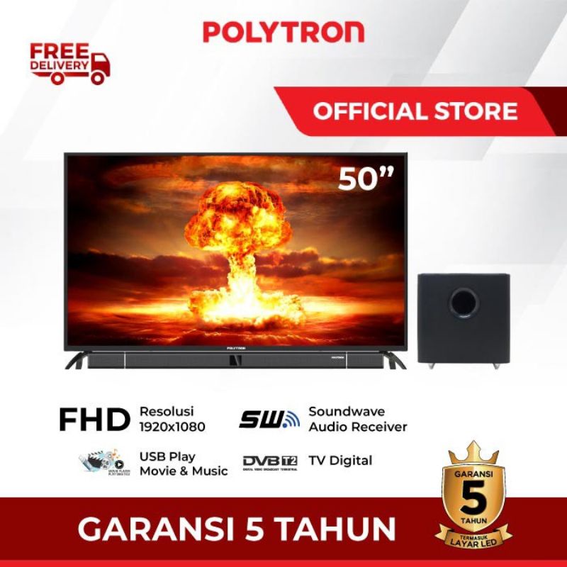 LED TV Polytron 50 Inch [Cinemax Soundbar] PLD 50BV8758