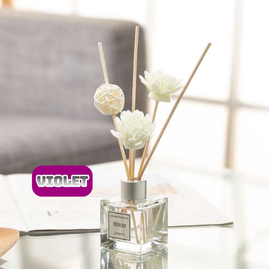 OS Pengharum Pewangi Ruangan Reed Diffuser Aromaterapi Stick Ruangan Aromaterapi Stik Hiasan Meja-VIOLET