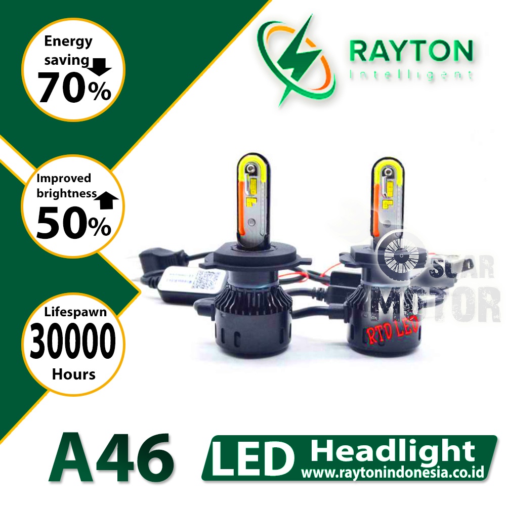 LAMPU A46 RAYTON MOBIL UTAMA RBG BLUETOOTH WIRELLES RED GREEN BLUE RTD motor