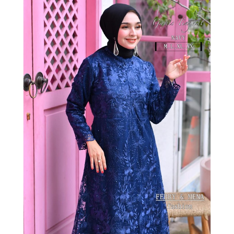 Kadai.baju / Gamis tingkat melayu / Gamis brukat jumbo wanita / Gamis wisuda dan akad