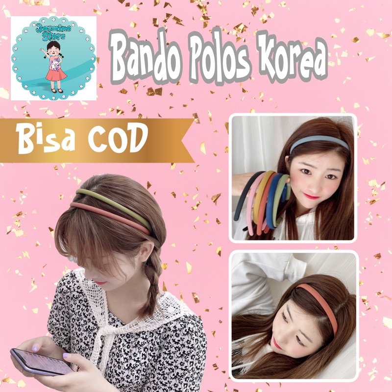 Bando Doff Polos 0.8cm Bando Matte Bandana Korea/Bando Doff Polos 1cm/Bandana Lidi Korea/Bando Matte/Bando Korea polos bando dewasa/Bando Korea Polos Doff Plastik Full Color Dark/Bando Polos Korea Besar/Bando Matte Korea Besar