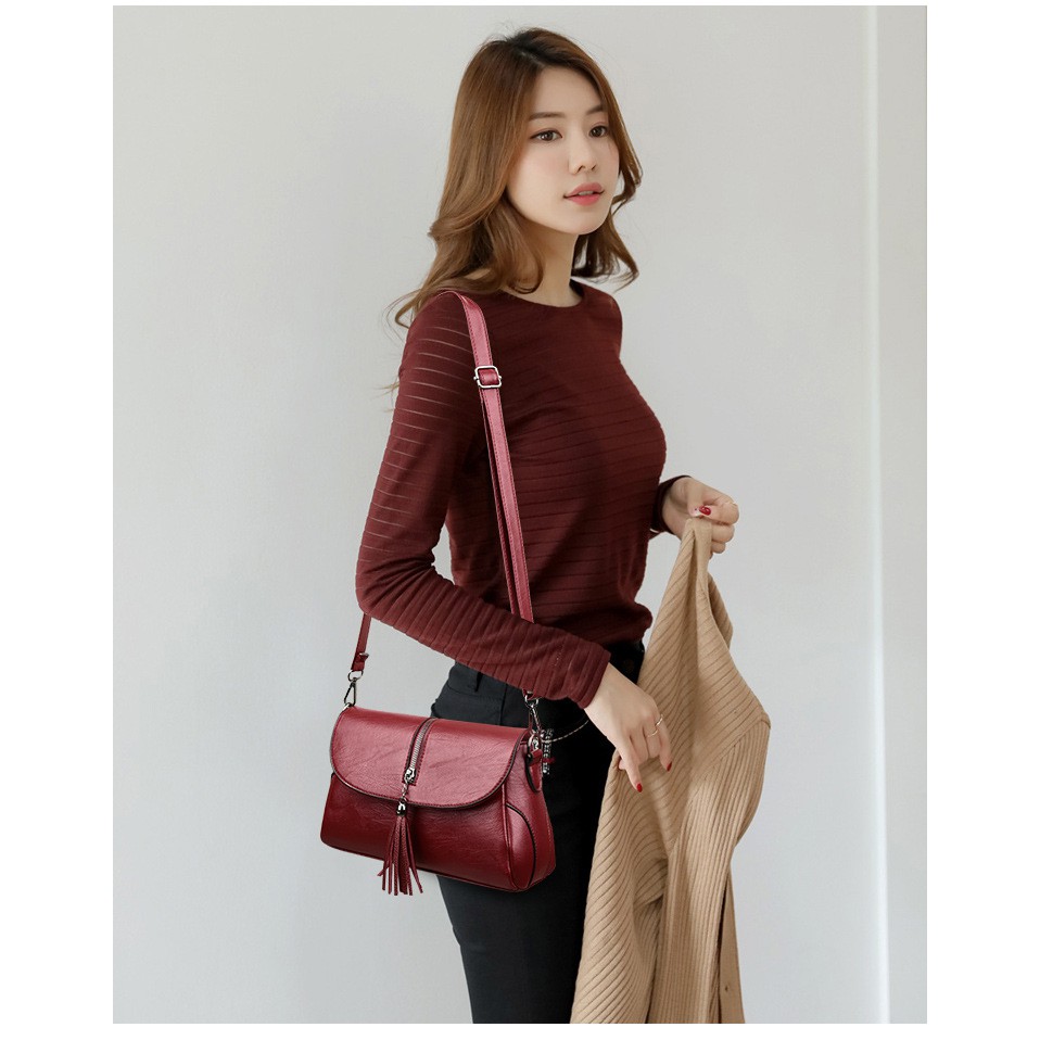 CYS Tas Selempang Wanita Sling Bag Slempang Murah Bahan Import Grosir Kulit PU Shoulder Bag Women T177