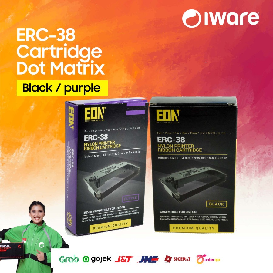 RIBBON CARTRIDGE ERC-38 EON Ungu Hitam