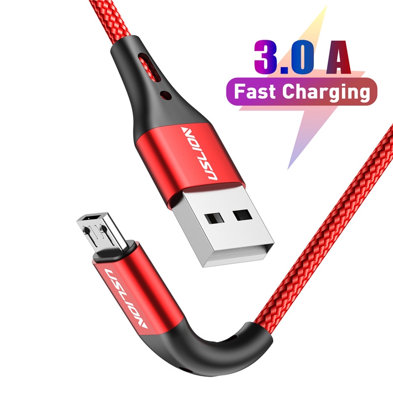 SAMSUNG Uslion Kabel Data / Charger Micro USB Fast Charging 3A Panjang 2m Untuk Xiaomi Redmi S7