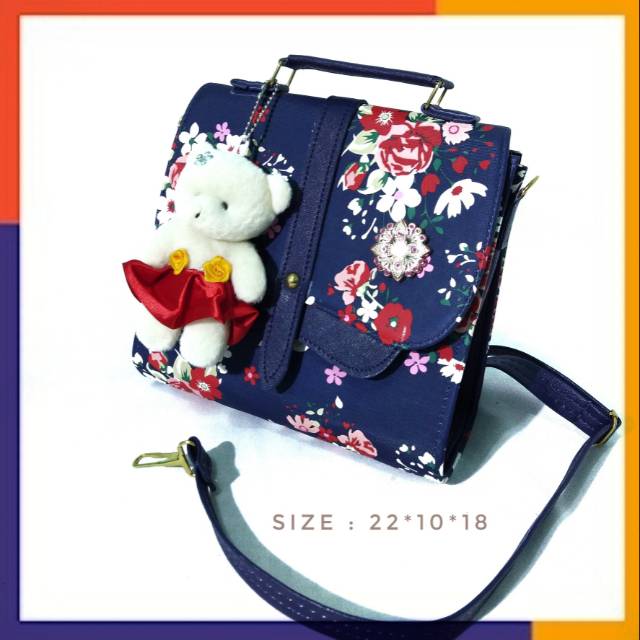 TAS WANITA / TAS SELEMPANG WANITA / SLING BAG BUNGA BUNGA / TAS CK /TAS PESTA