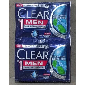 * NCC * CLEAR Shampo Anti Ketombe Menthol Segar Dingin Shampoo Saset - Kemasan Sachet