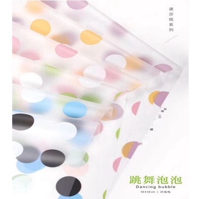 

(5 LEMBAR) Flower Wrapping / Kertas Bunga / Paper Cellophane POLKADOT TRANSPARAN