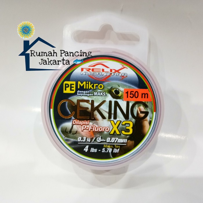 Terlaris  Senar PE Relix Ceking x3   150m   4Lbs