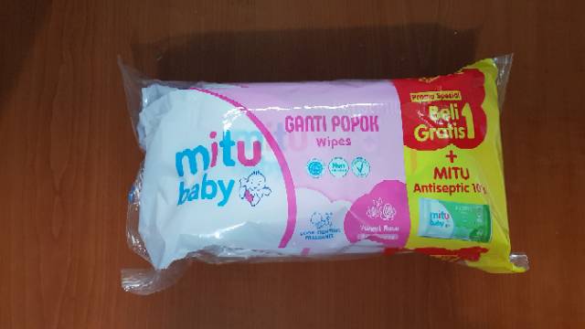 Mitu Tissue Basah 50 sheets Beli 1 Gratis 1 / Mitu Baby Wipes