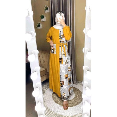 TERBARU YANG LAGI HITS GAMIS MOTIF KORAN