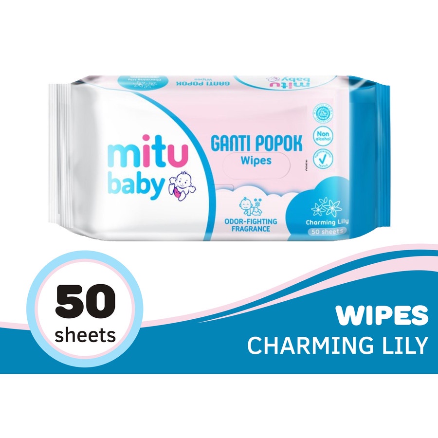 Mitu Baby Wipes Ganti Popok 50'S ( BELI 1 BONUS 1)