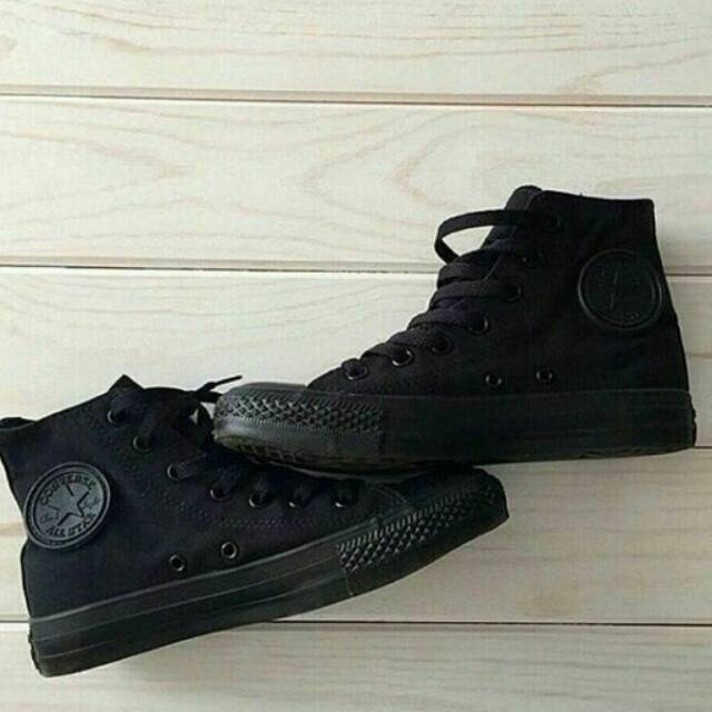 Sepatu Converse Allstar High Full Black Made In indonesia Premi