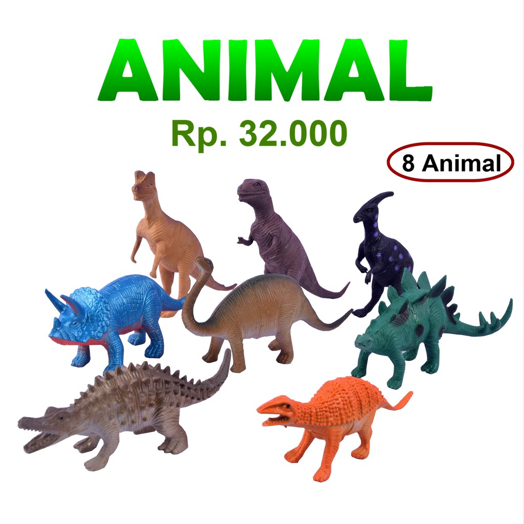 DINO WORLD 8PC 283 MAINAN ANAK DINOSAURUS