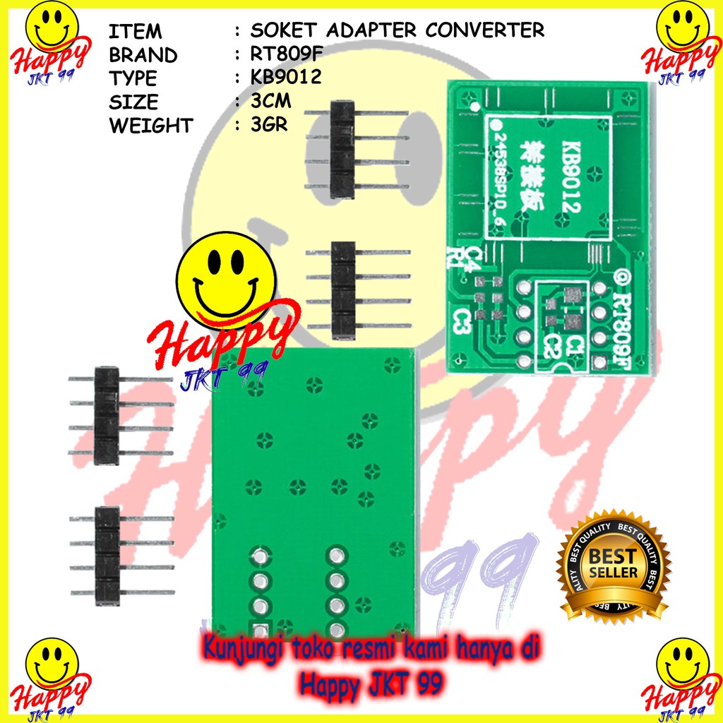 [ HAPPY JKT 99 ] ADAPTER SOKET SOCKET CONVERTER KONVERTER KB9012 KB 9012 RT809F