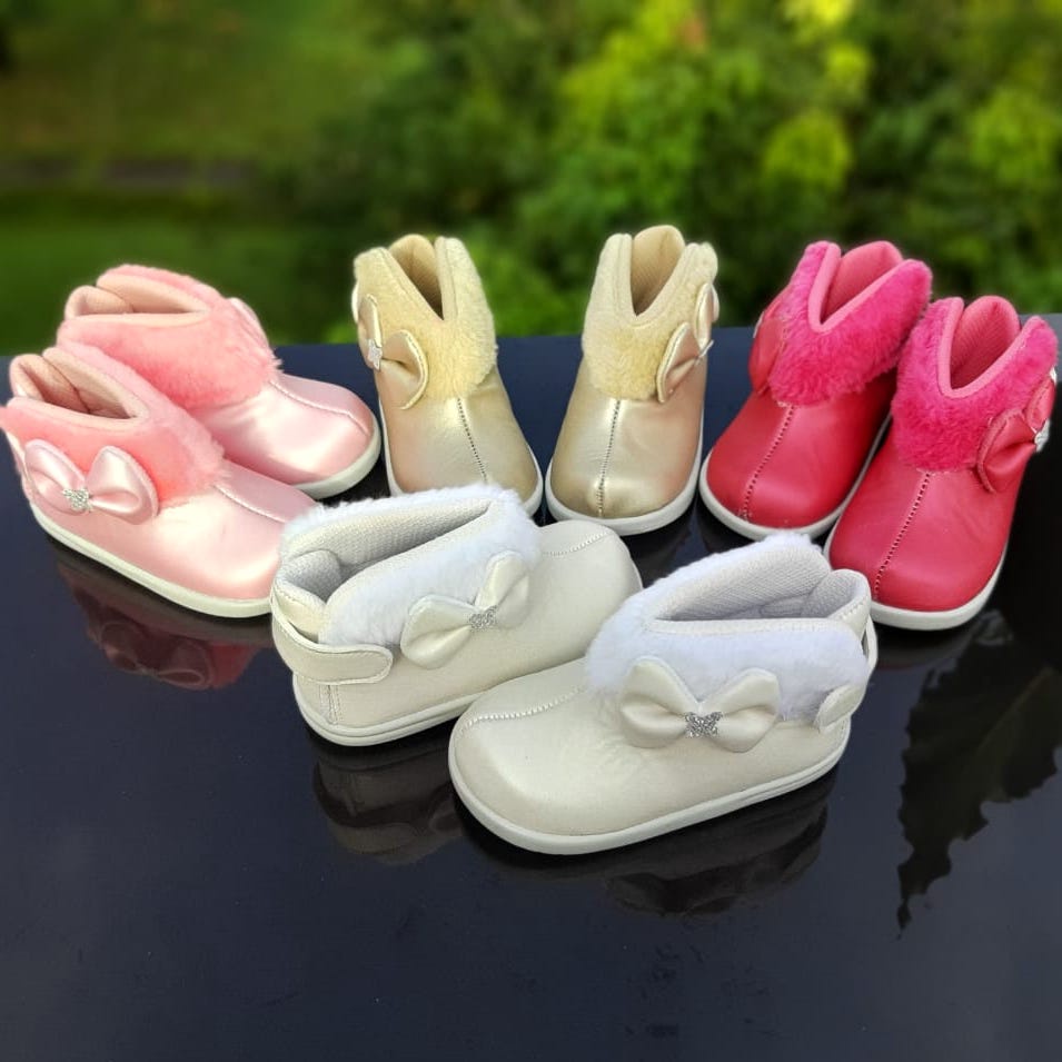 Sepatu Pesta Anak Perempuan 1 - 6 tahun, Sepatu Boots Anak SPP03  - Motif Pita