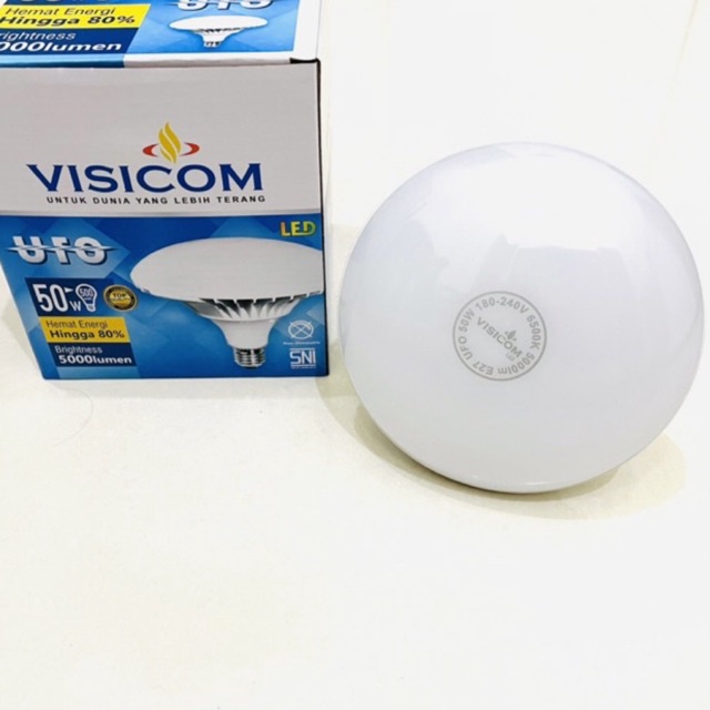 Lampu Led Ufo 50 watt 50 w Visicom White Putih E27