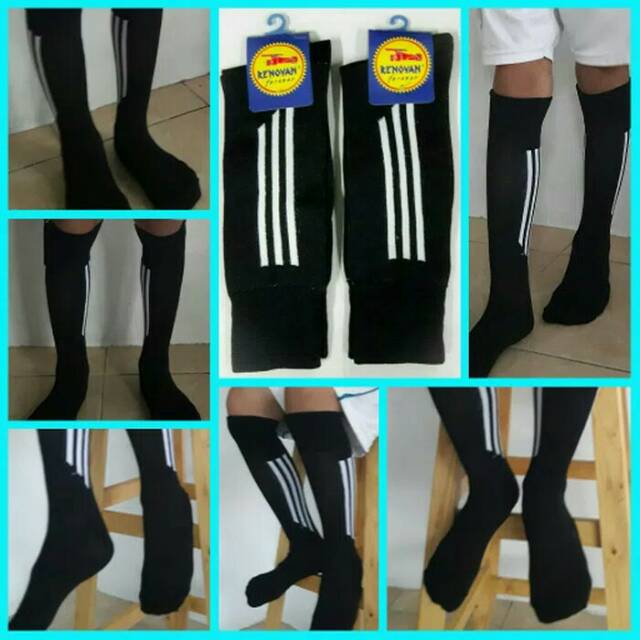 Kaos Kaki Futsal Anak Laki - Laki Hitam Strip Putih