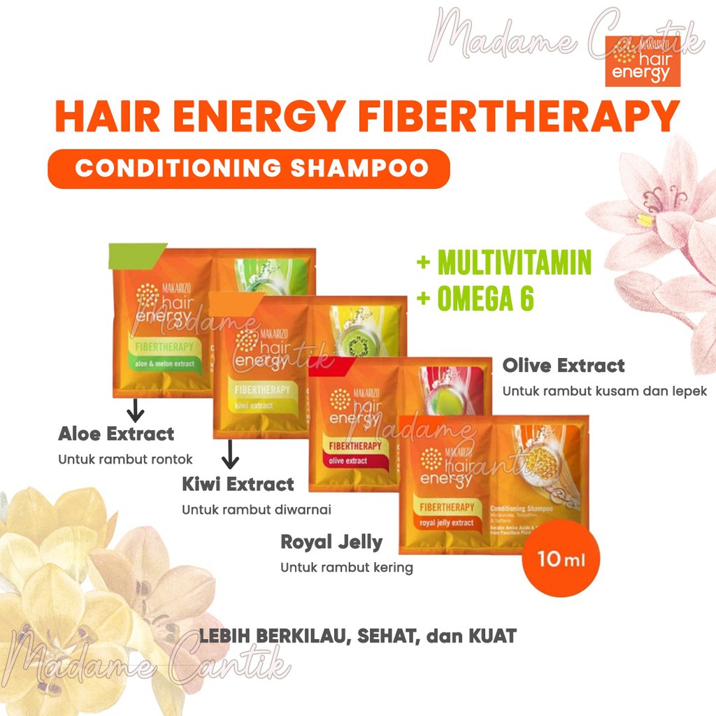 ✿ MADAME ✿ MAKARIZO Hair Energy Fibertherapy Conditioning Shampoo 10 mL