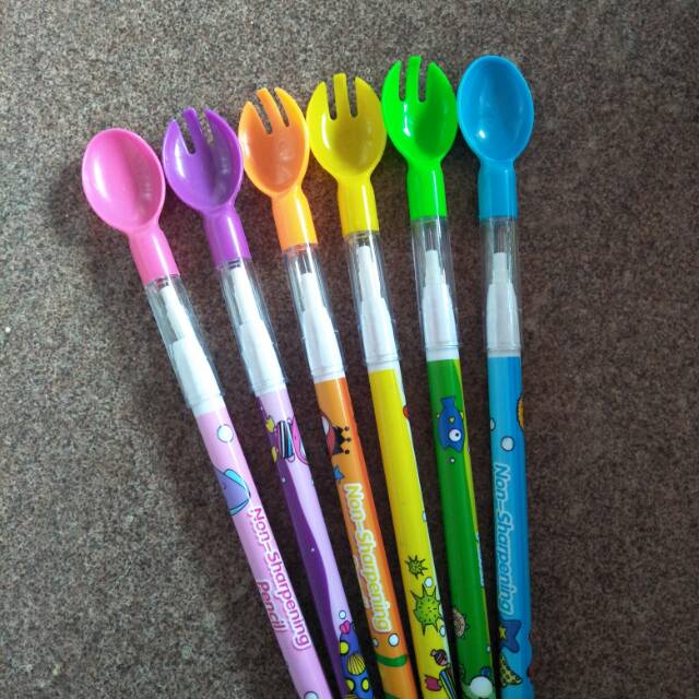 

pensil lantu sendok garpu