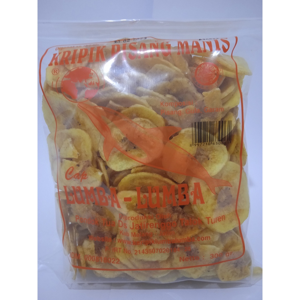 

Keripik Pisang Manis Cap Lumba-lumba 300g