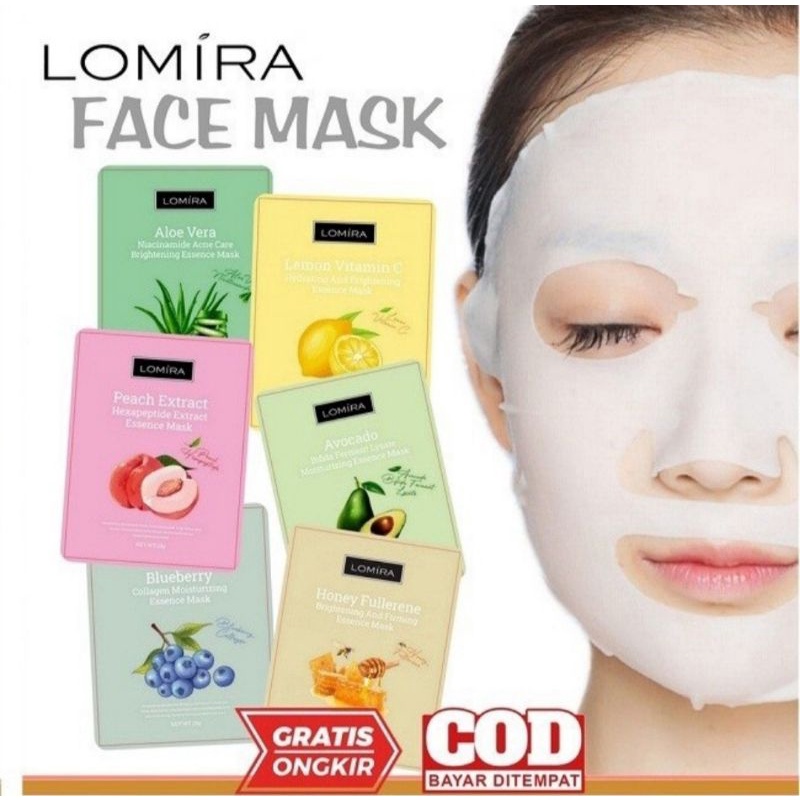 Masker Wajah Lomira / Sheet Mask Lomira / Essence Face Mask Lomira