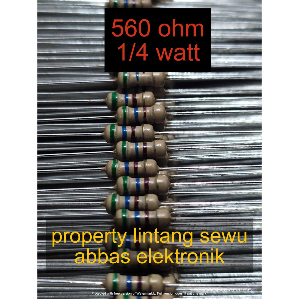 10PCS resistor 560 ohm 0.25 watt