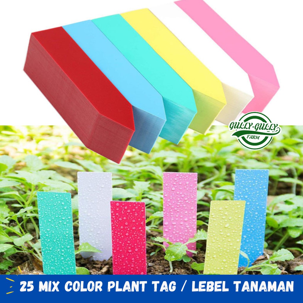 

25 Pcs Penanda Label Name Tag Tanaman Hias Plant Marker Bahan Plastik 5x1 cm Kuat Anti Air