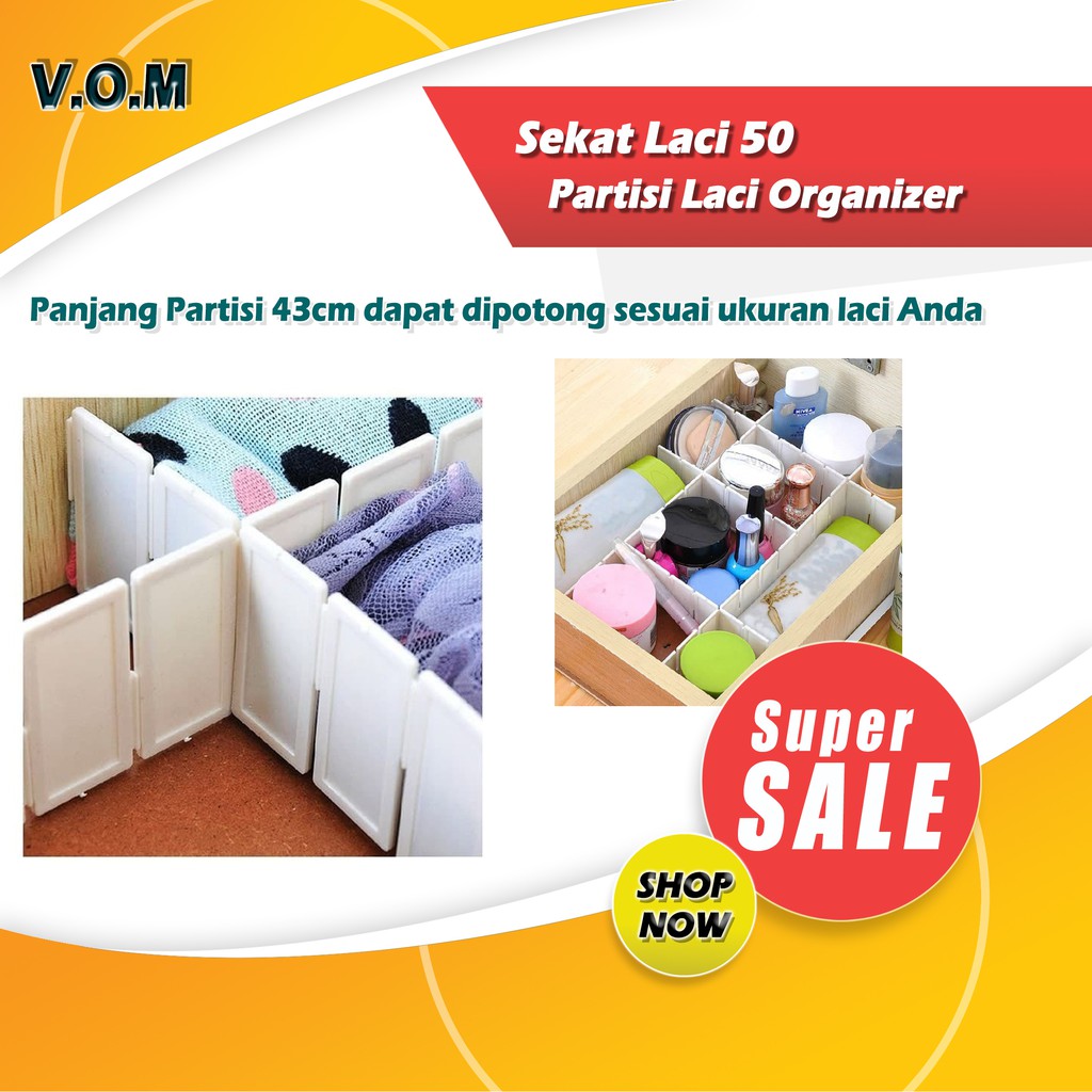 VOM 0448 Sekat Laci 50 / Area Partition / Partisi Laci Organizer - 0448