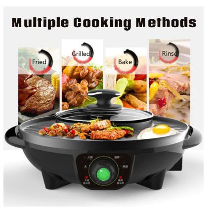 KINDSTORE❤ | 2IN1 BBQ GRILL + HOT POT | MULTIFUNCTION ELECTRICT 2IN1 SHABU