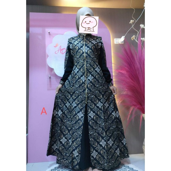 gamis set outer batik premium