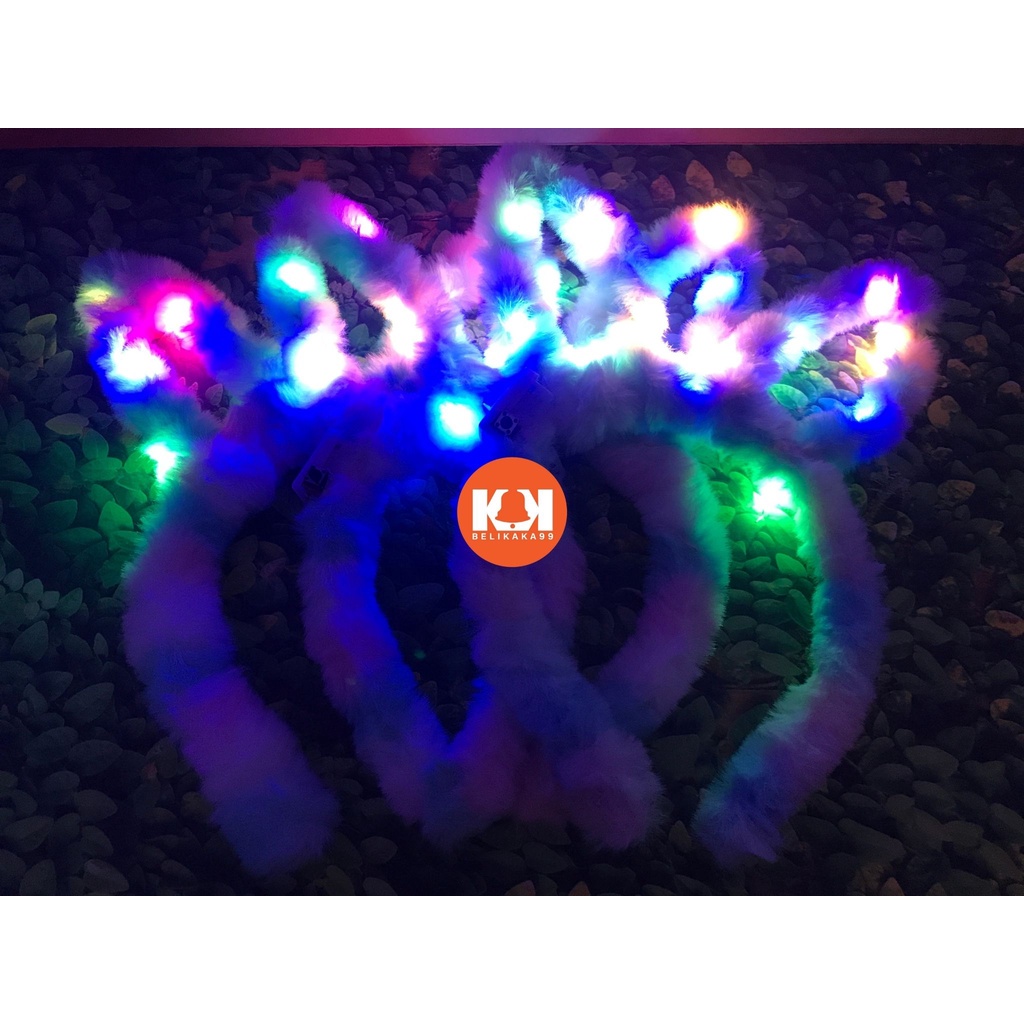 BANDO KELINCI BULU LED IMPORT PILIH WARNA / BANDO BUNNY BULU LED / BANDO BULU LED NYALA / BANDO KELINCI LED / BONDU KELINCI LED / BONDU KUPING KELINCI / BONDU TELINGA KELINCI / BONDU BUNNY / BANDO KUPING KELINCI / BANDO TELINGA KELINCI  / BONDU BULU