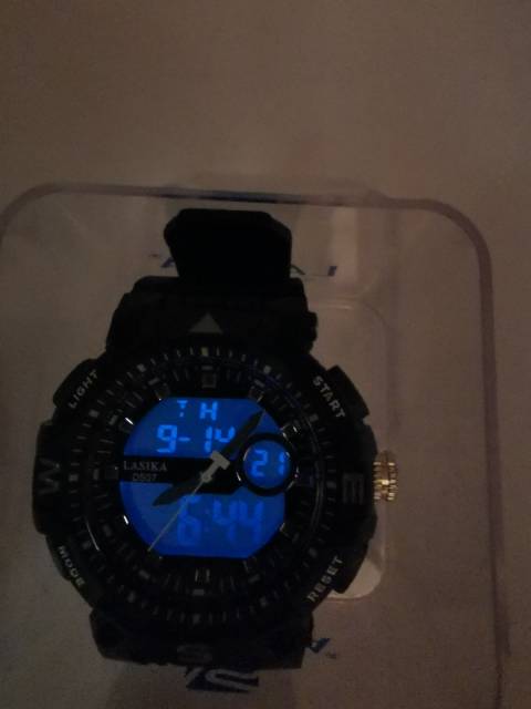 Jam tangan digital double time Sporty water Resist Lasika 507