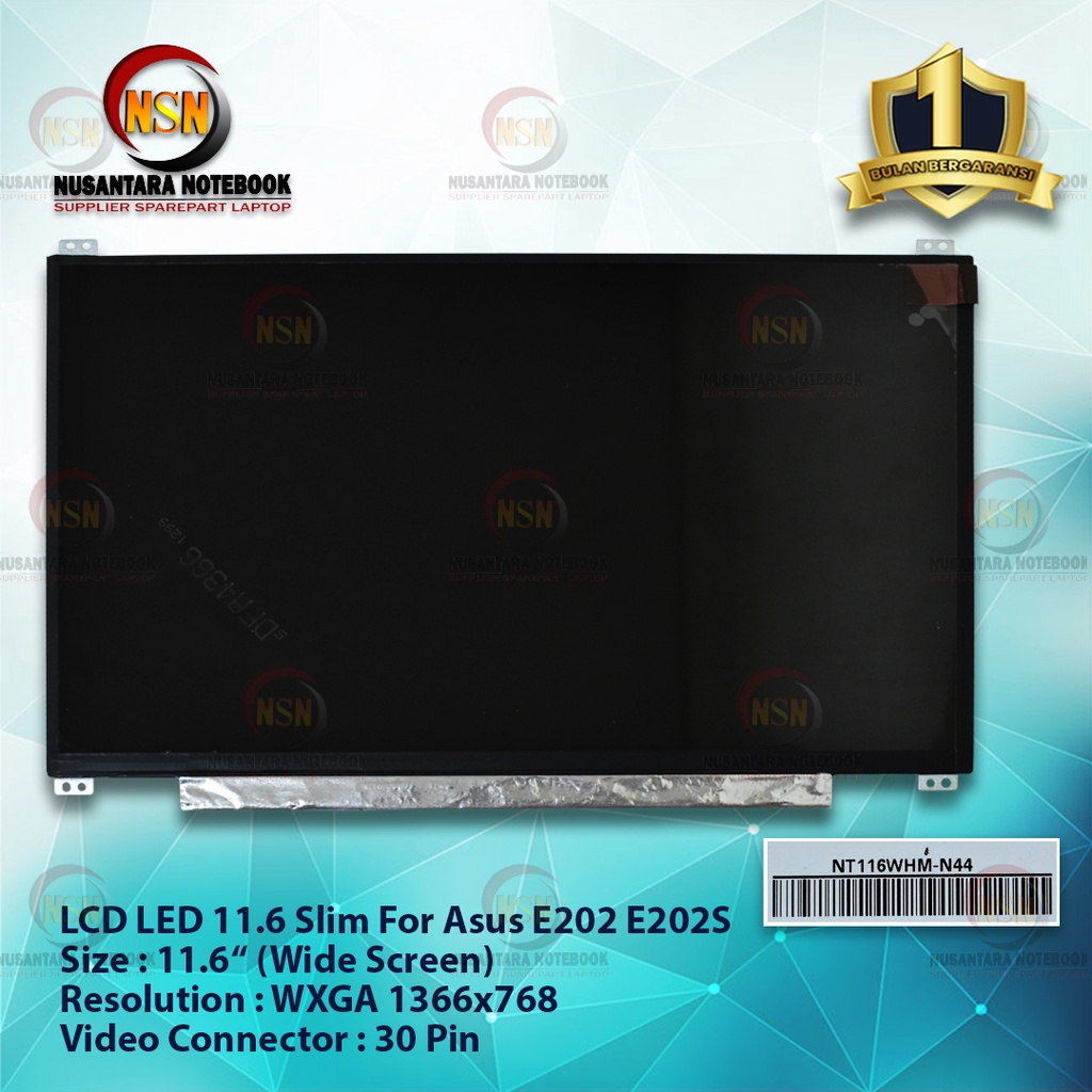 LED LCD Layar 11.6 SLIM FOR ASUS E202 E202S E202SA