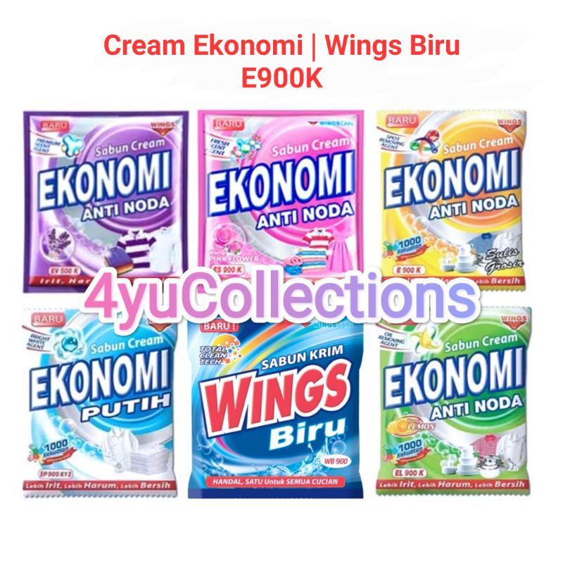 Cream Ekonomi Sabun Colek Anti Noda E900 K | Wings Biru E900K