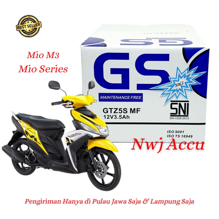Aki Motor Yamaha Mio M3, Mio J, Mio Soul GTZ5S GS Y Accu Kering ORIGINAL Original