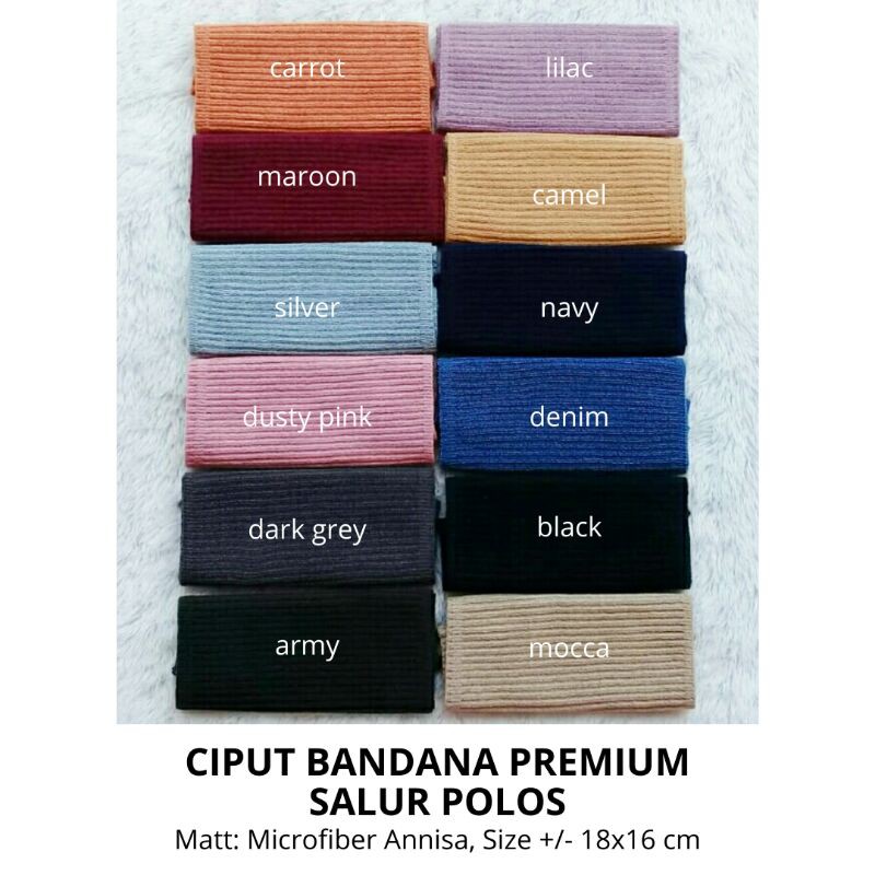 Inner Ciput Bandana Rajut Premium Polos Annisa Ori (Salur) Murah