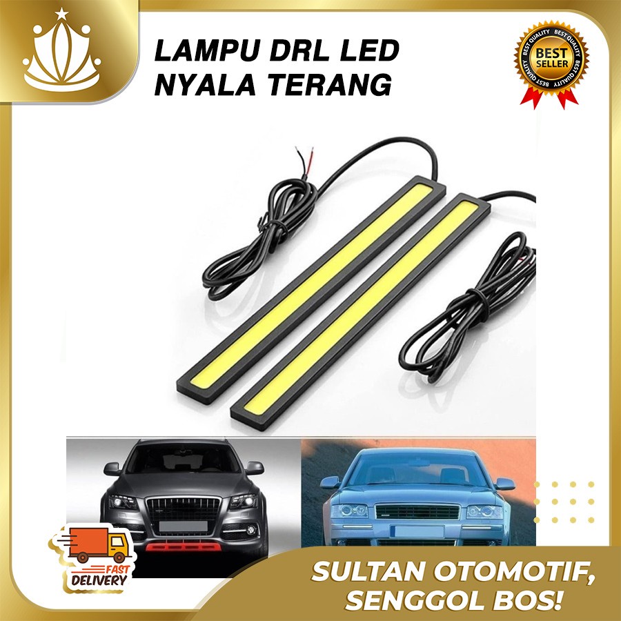 Lampu DRL LED Plasma COB Import 17 CM UNIVERSAL MURAH TERANG MANTAP - 1 set isi 2 pc