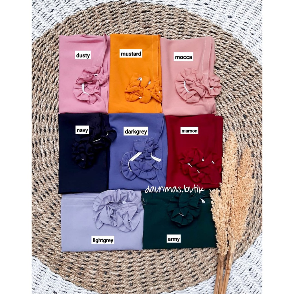 1KG MUAT 12PCS | BERGO MARYAM TALI KRIWIL / JILBAB BERGO MARIAM NON PET HITS SELEBGRAM