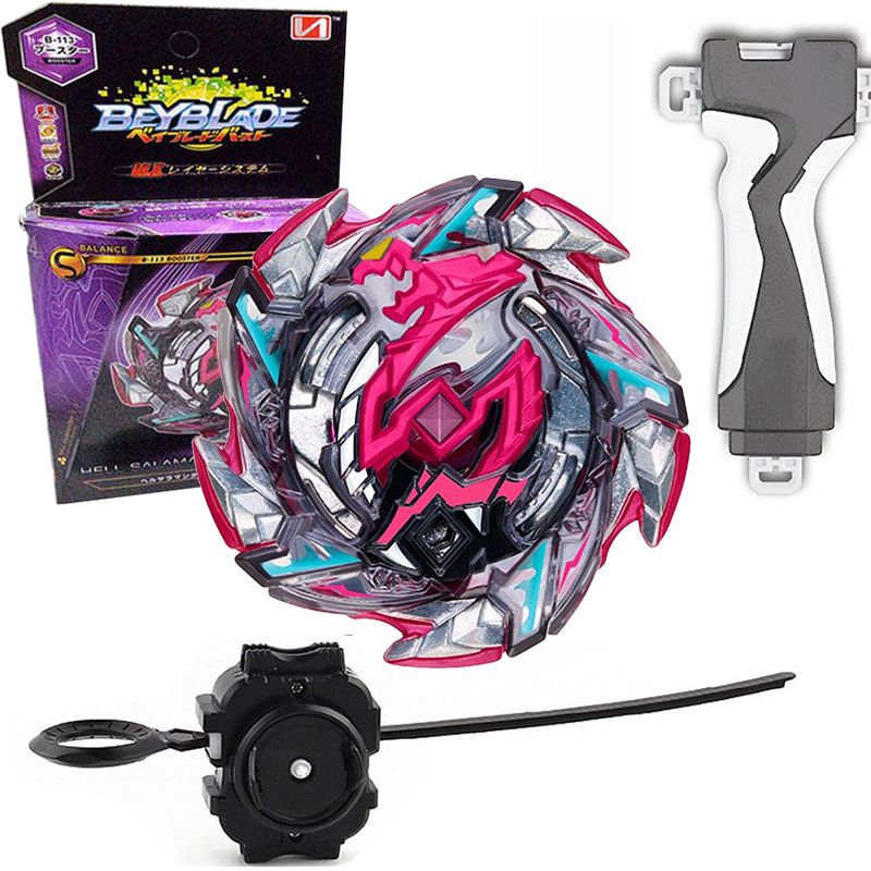 Gasing Beyblade Burst b-113 Hell salamander.12.op dengan Launcher