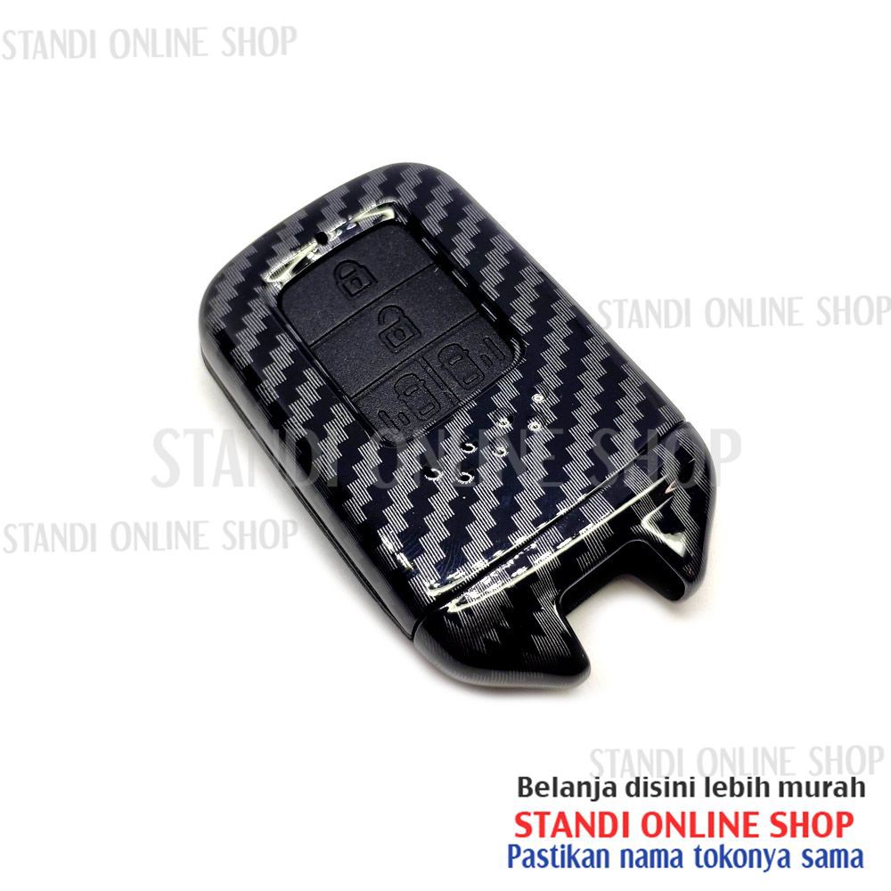 Cover Smartkey Sarung Kunci Remote Carbon Honda Odyssey 4 Tombol